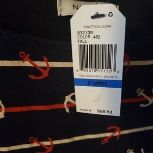 NWT Nautica Blue and White Dress